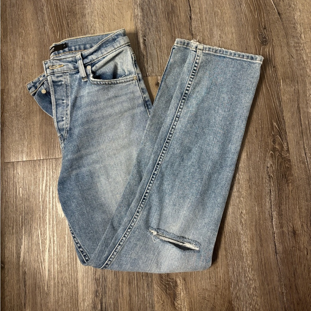 Hudson Holly High Rise Crop Jeans Light Blue Denim size 27